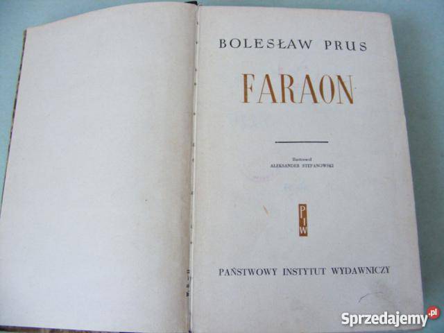 Faraon Część I III Bolesław Prus Oborniki Śląskie