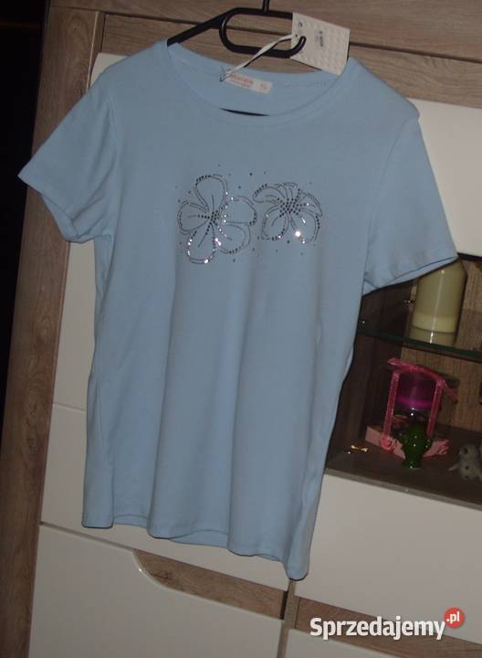 bluzeczka Baby BlueEBELIEVE cyrkoniowe kwiatki r szary/srebrny Topy i koszulki Rawicz