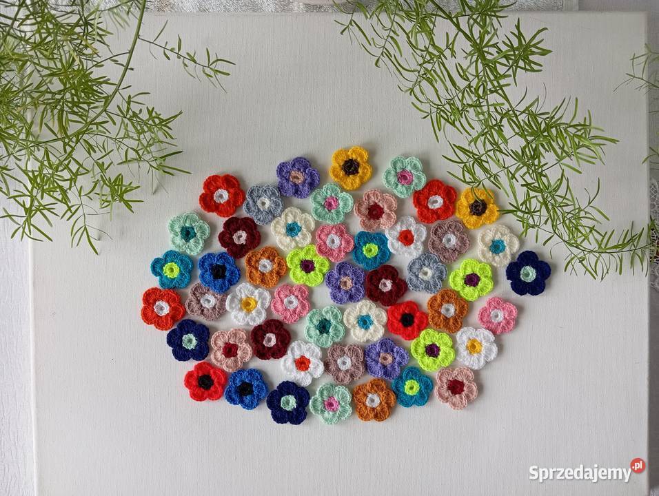 Szydełkowe kwiatuszki 35 Rękodzieło Kwidzyn sprzedam