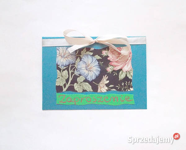 vintage zaproszenia bez tekstu turkusowe Rzeszów