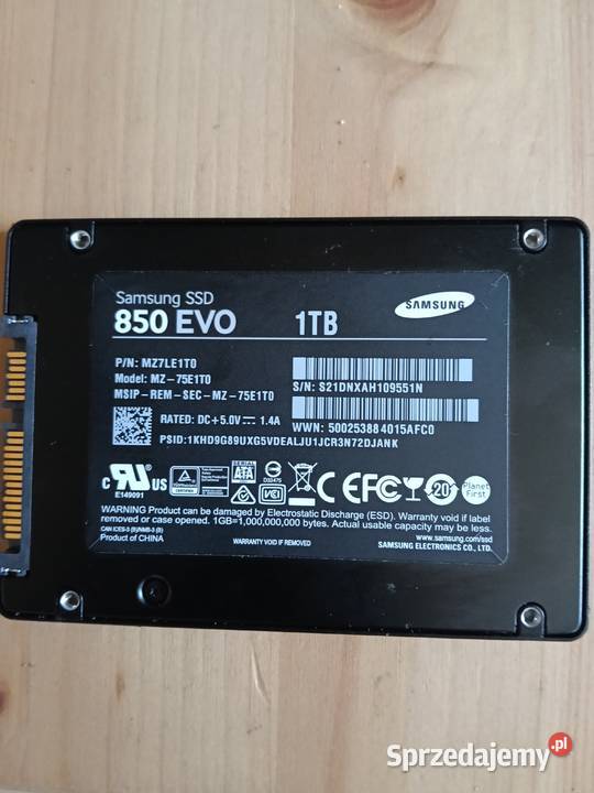 SSD 850 EVO 1TB 25 MZ75E1T0 pn MZ7LE1T0
