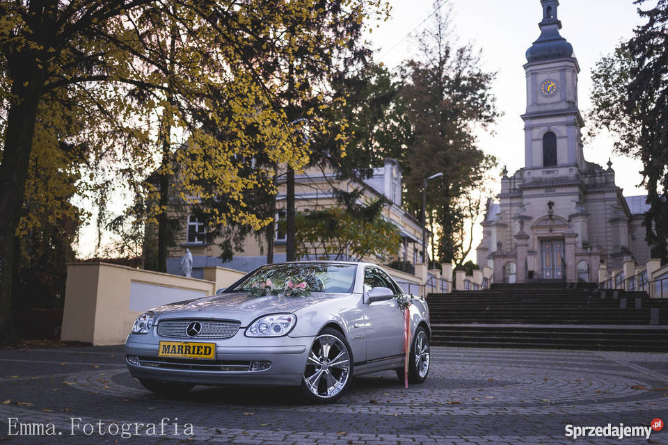 Auto do ślubu Mercedes SLK r170 wynajem Konin