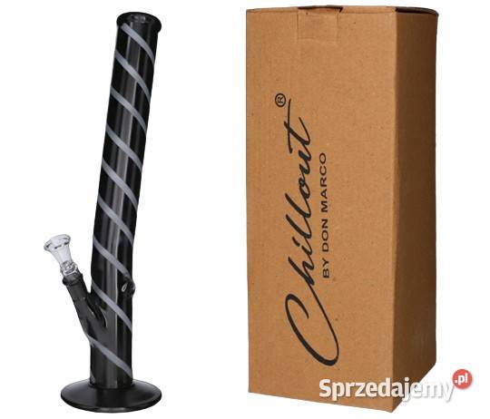 Szklane Bongo Wysokie 45 z Paskami Chillout