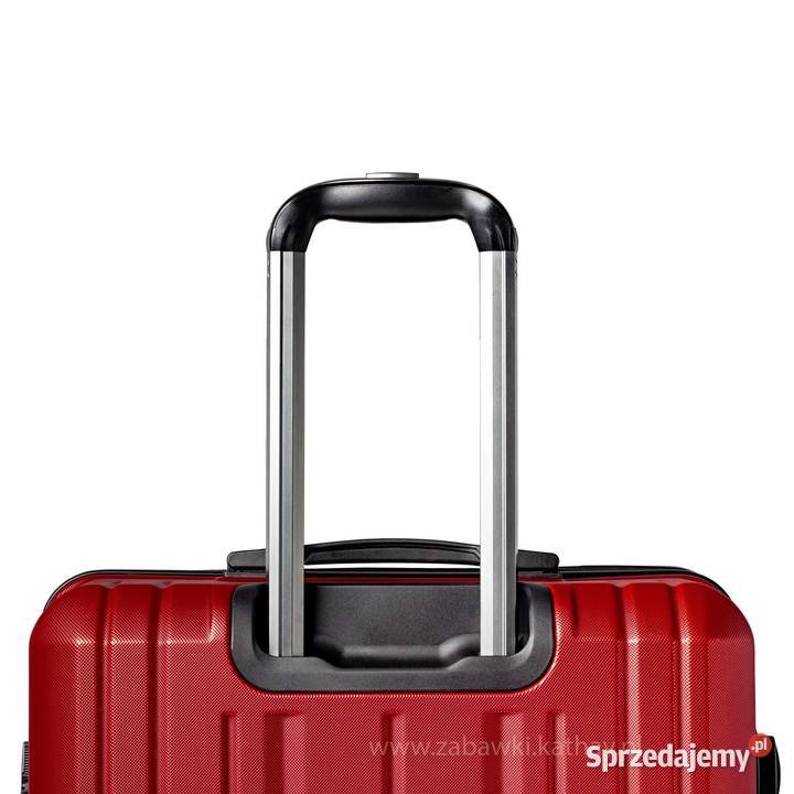 Zestaw podróżnych walizek XXL bordo 3w1 ABS wielkopolskie Poznań