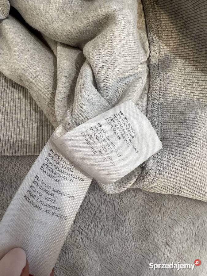 Sweter bluza szara na zamek Jasło