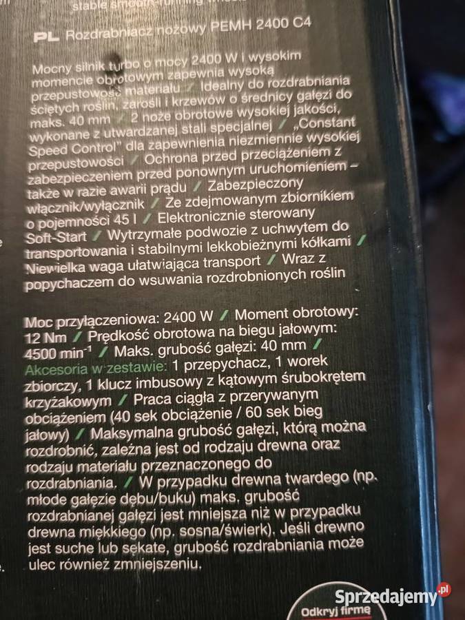 Rębak Rozdrabniacz do gałęzi NOWY Kotuń