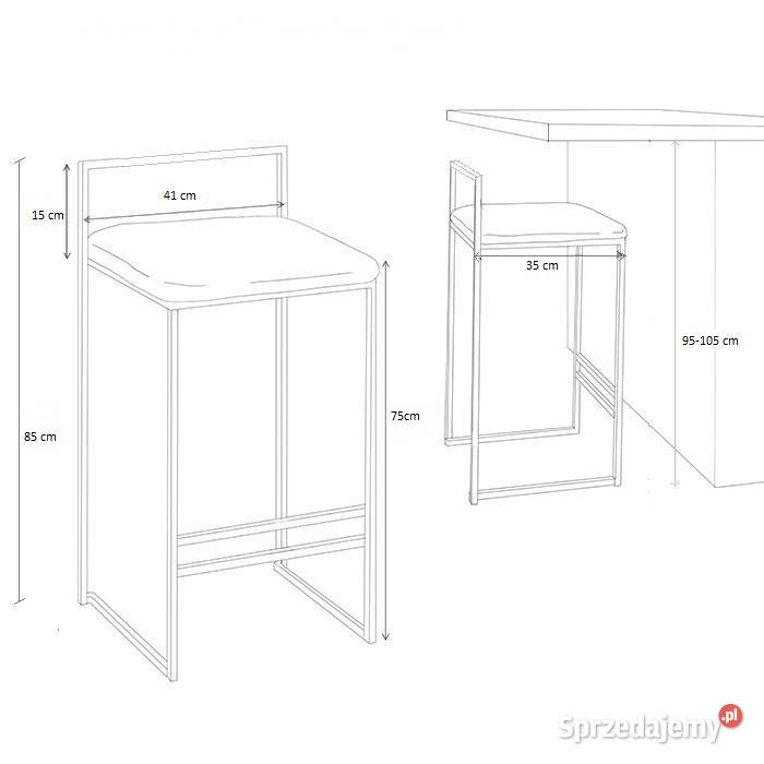 KRZESŁO BAROWE Wyspa Kuchenna HOKER Hokery