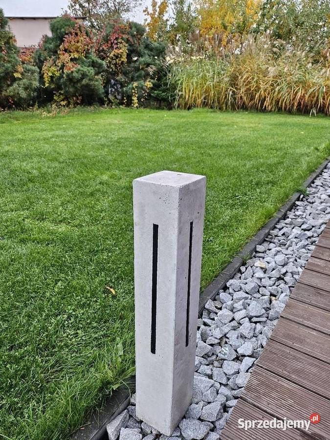 Lampa ogrodowa betonowa słupek podświetlenie LED Ostrzeszów