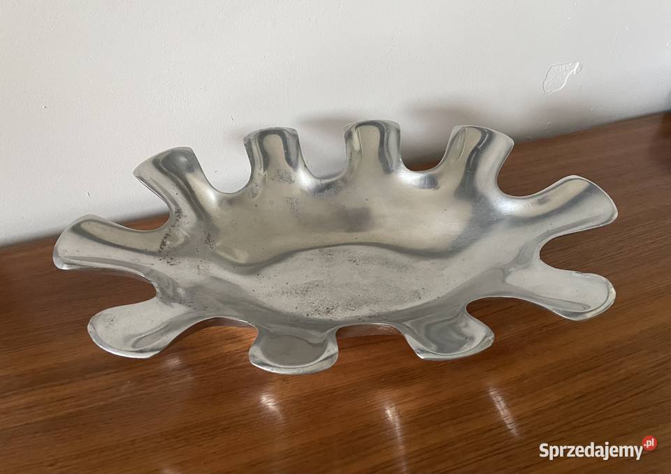 Duża Aluminiowa patera Kleks vintage Toruń