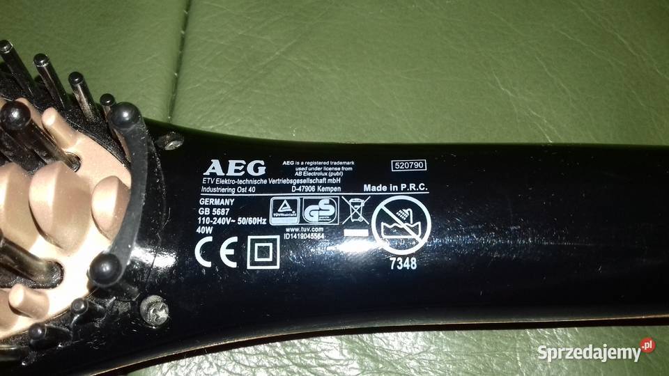 Szczotka prostująca czarna AEG GB 56872334202 zachodniopomorskie Kołobrzeg
