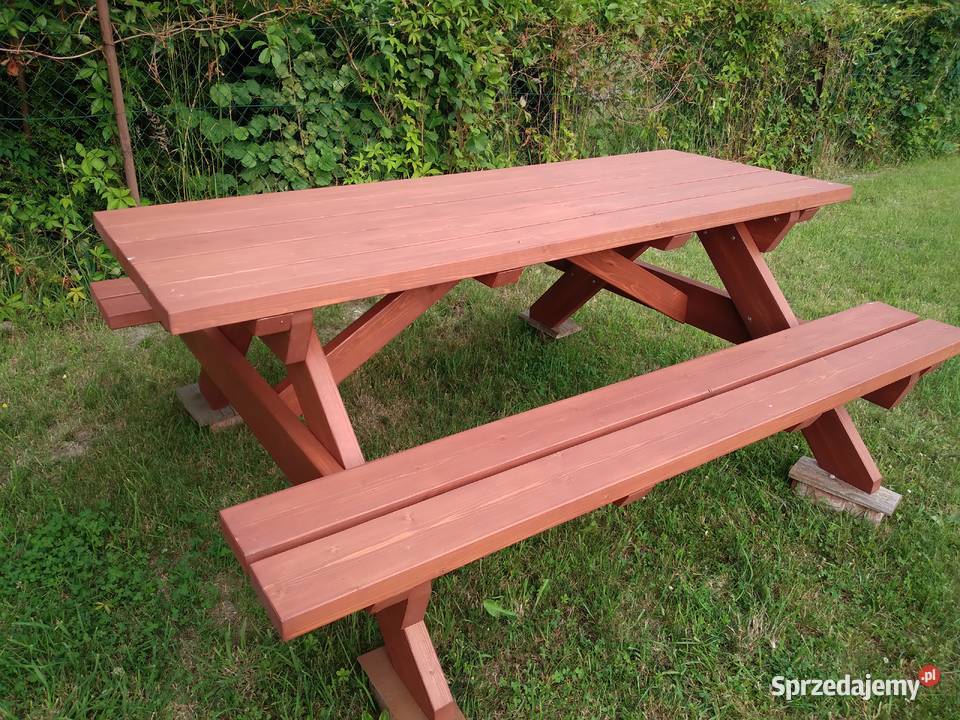 Stolik piknikowy drewniany 2m Blachownia sprzedam