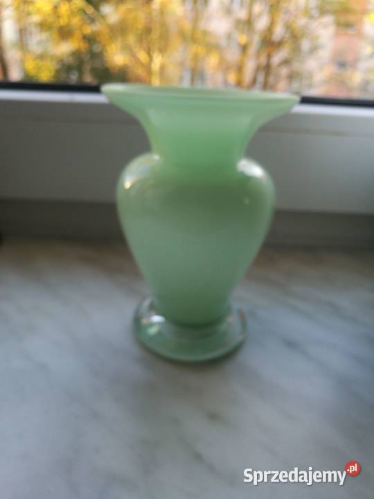 Pistacjowy wazonik Huta Choszczno