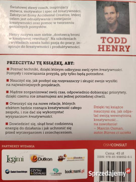 Książka Kreatywność na zawołanie Todd Henry Żyrardów
