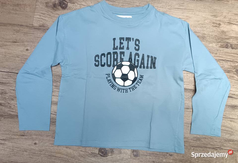 Niebieska bluza Lets score again Zara 130 Zbylitowska Góra