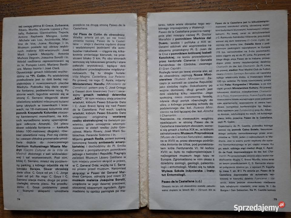Madryt Toledo przewodnik turystyczny KAW Rok wydania 1983 małopolskie Kraków sprzedam