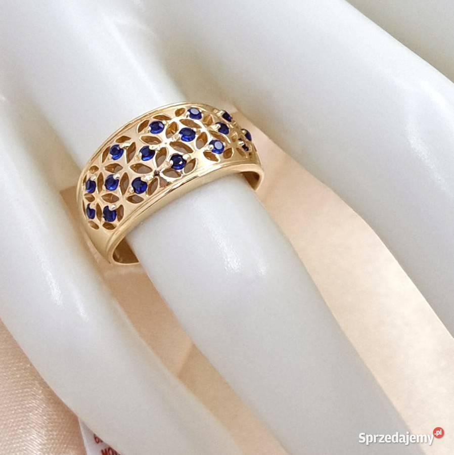 Pierścionek r13 Złoty pr585 Obrączkowy z Poznań