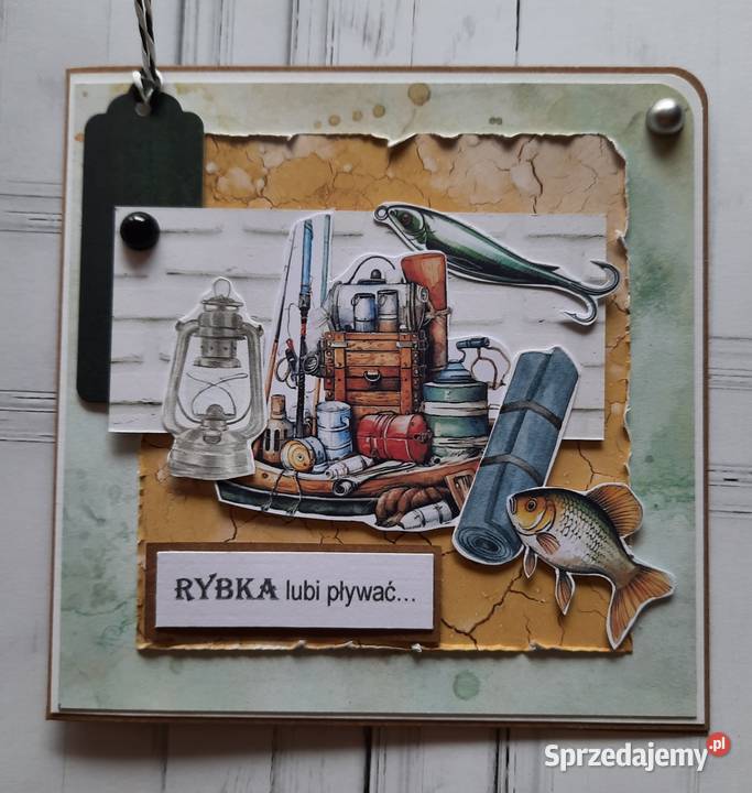 Kartka wędkarza personalizowana Dęblin sprzedam