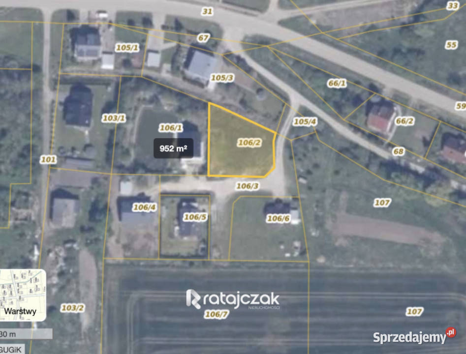 sprzedaży działki Miłocin 952m2 177zł/m2 sprzedam