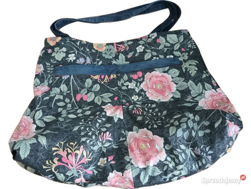 Torba Worek z bufką jeans nowe Hand Made Kraków