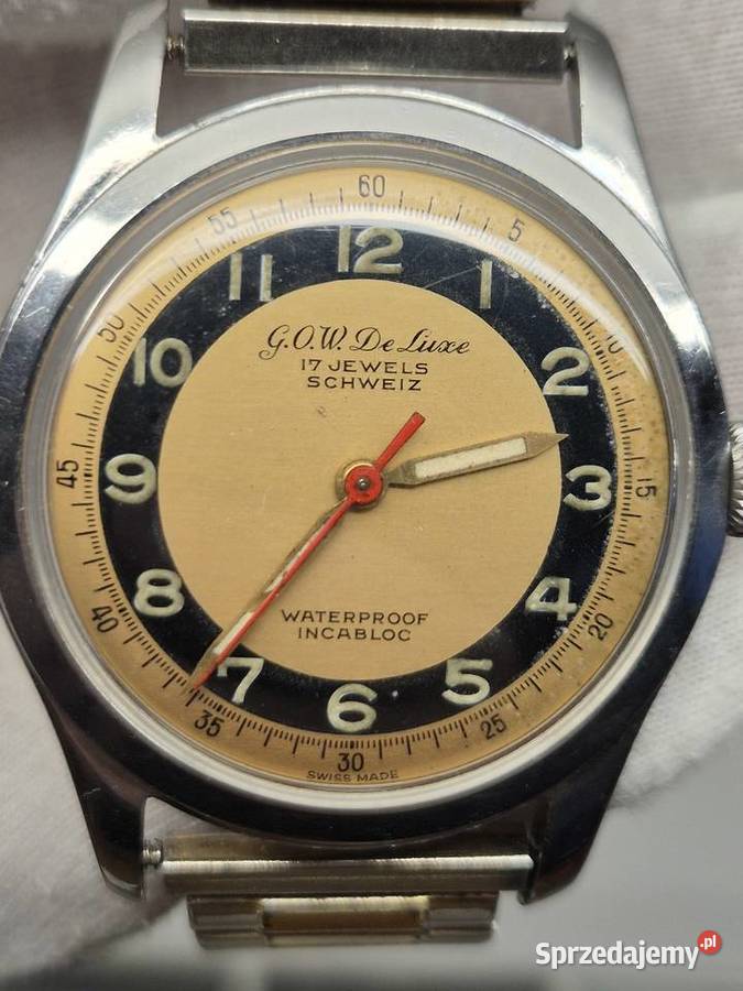 Zegarek vintage GOW De Luxe Męskie Chorzów