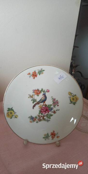 Talerzyk deserowy z pawiem bez sygnatury Gdańsk