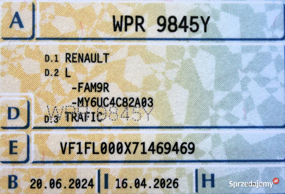 Renault Trafic L2 3osobowy FV23 Navi Kamera LED mazowieckie Sokołów sprzedam