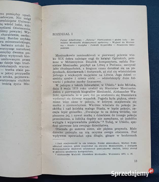 Witold Rudziński Moniuszko PWM 1987 r Wydanie V wielkopolskie Koźminek