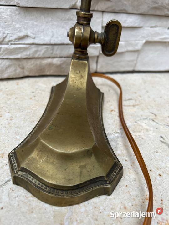 Antyk lampka z brązu XIX w ruchoma i sprawna dolnośląskie Bystrzyca Kłodzka