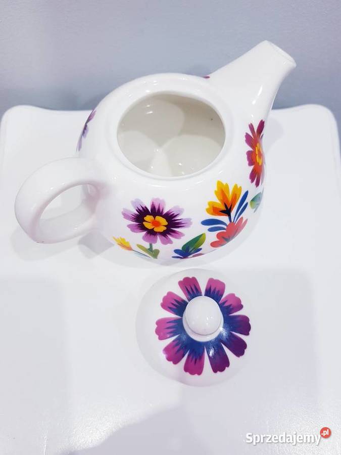 Ceramiczny imbryczek dzbanuszek do herbaty Akcesoria kuchenne śląskie