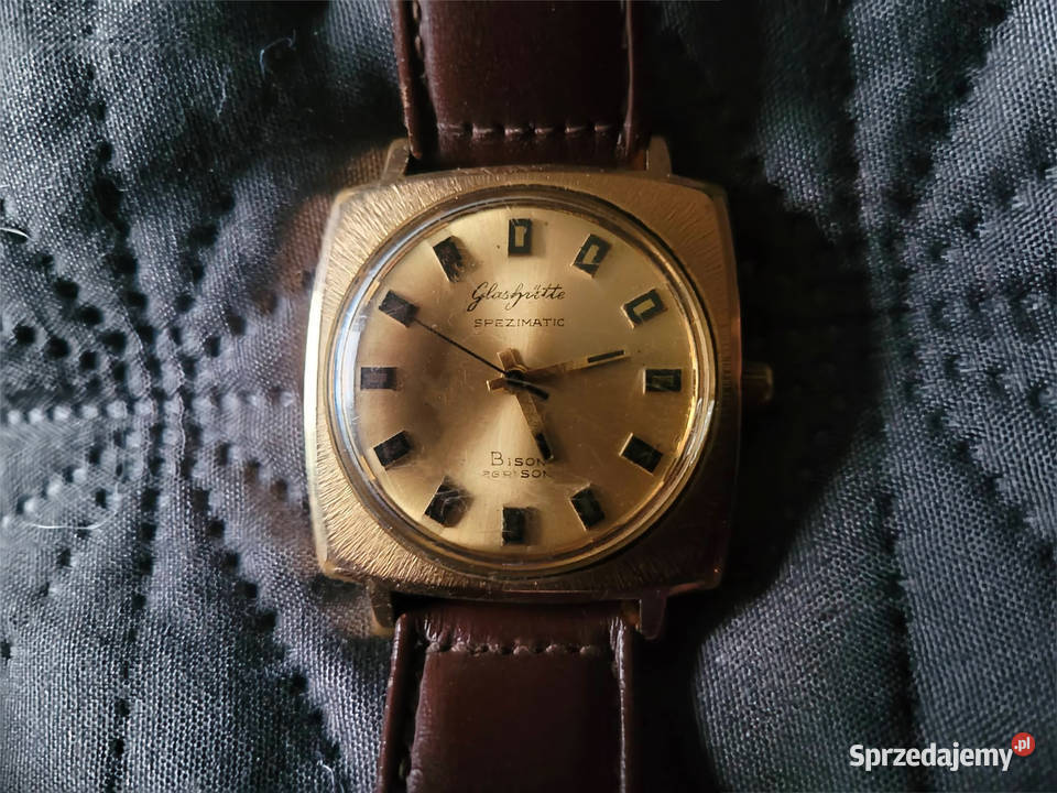 Zegarek Glashütte Spezimatic Bison 26 Rubis Automatic Vintage Unikat klasyk