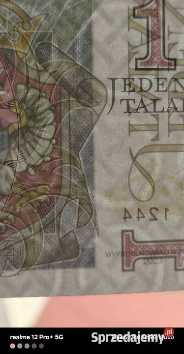 Projekt banknotu 1 Talar Stefan Batory Andrzej Ostrów Mazowiecka