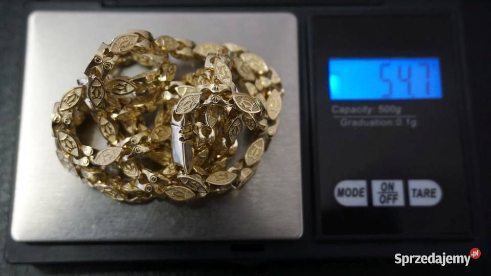 NOWY ZŁOTY ŁAŃCUSZEK AWANGARDOWY SPLOT 55G Warszawa