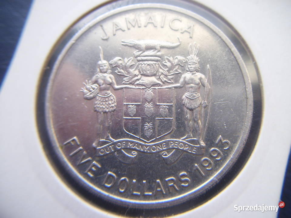 Stare monety 5 dolar 1993 Jamajka Lesko