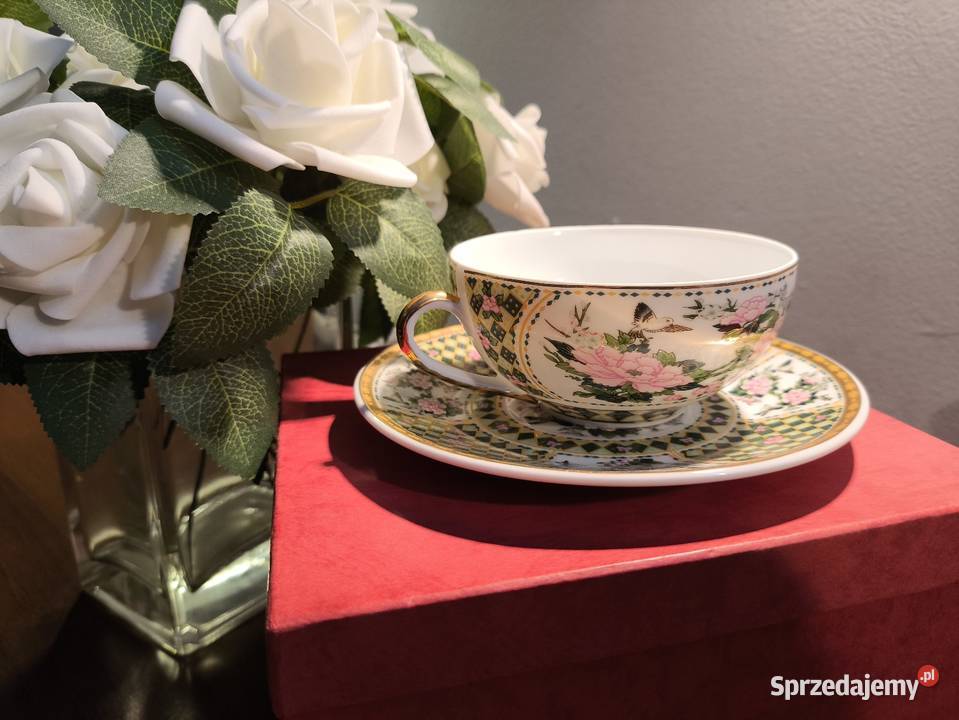 Porcelanowa filiżanka ze spodkiem Dominum Warszawa sprzedam