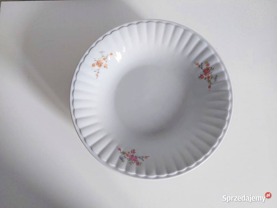 talerze obiadowe Wawel z kwiatami 5 sztuk made wielkopolskie Poznań
