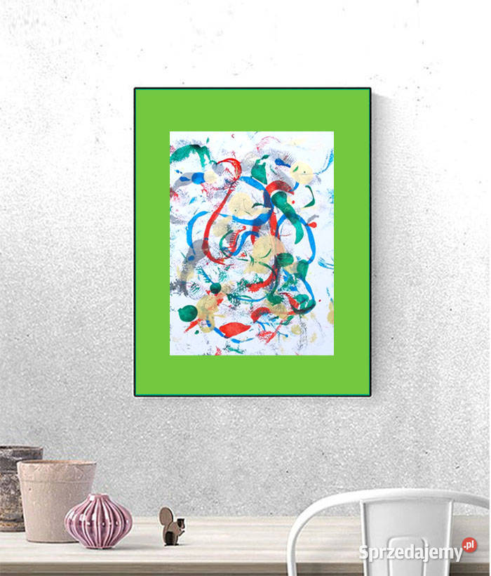 abstrakcja rysunek A3 nowoczesny obraz 30x40 pomorskie Gdańsk