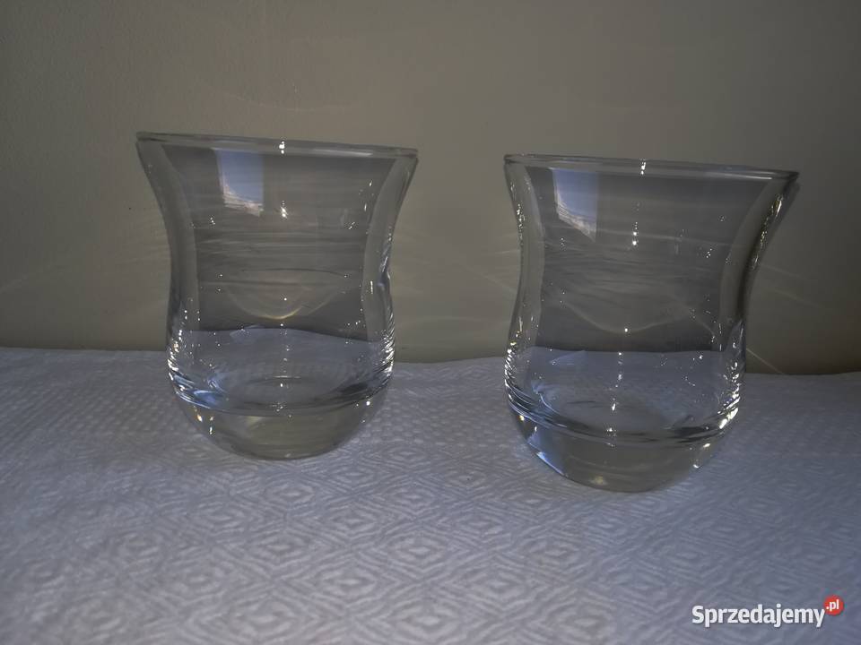 szklane przepiękne świeczniki wazonik Gdańsk