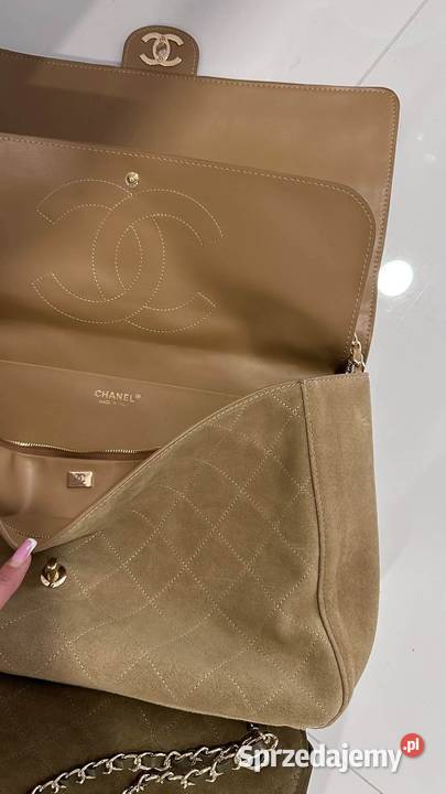 Torebka Chanel maxi Flap skóra zamsz różne Warszawa