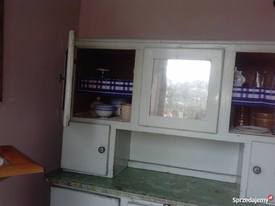 Starodawny Kredens przedwojenny Szafy, regały, półki