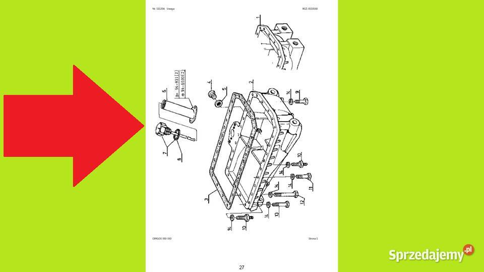 CLAASRENAULT CERGOS 355335 katalog części POLSKU Gdańsk