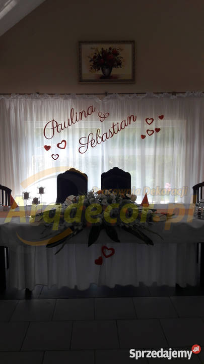 Imiona Nowożeńców Pary Młodej Ślub Wesele Dębna