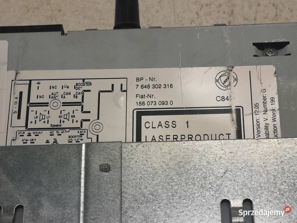 RADIO CD ALFA ROMEO 159 BRERA COUPE 0511 NOWE Części samochodowe lubelskie