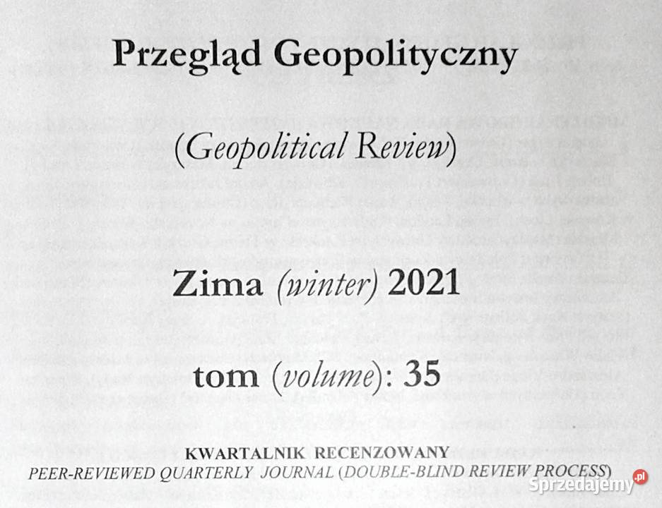 Przegląd Geopolityczny Tom 35 Zima 2021 miękka Chełm