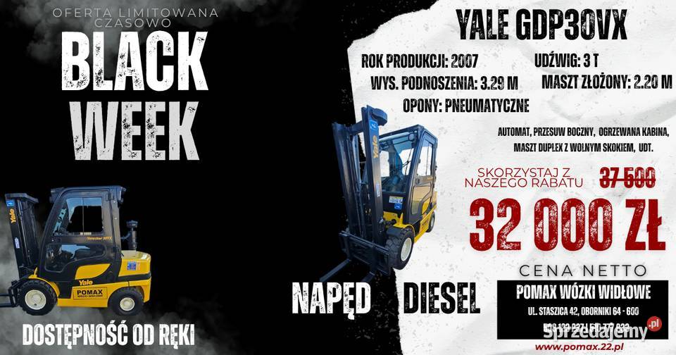 YALE GDP30VX 2007r diesel wielkopolskie