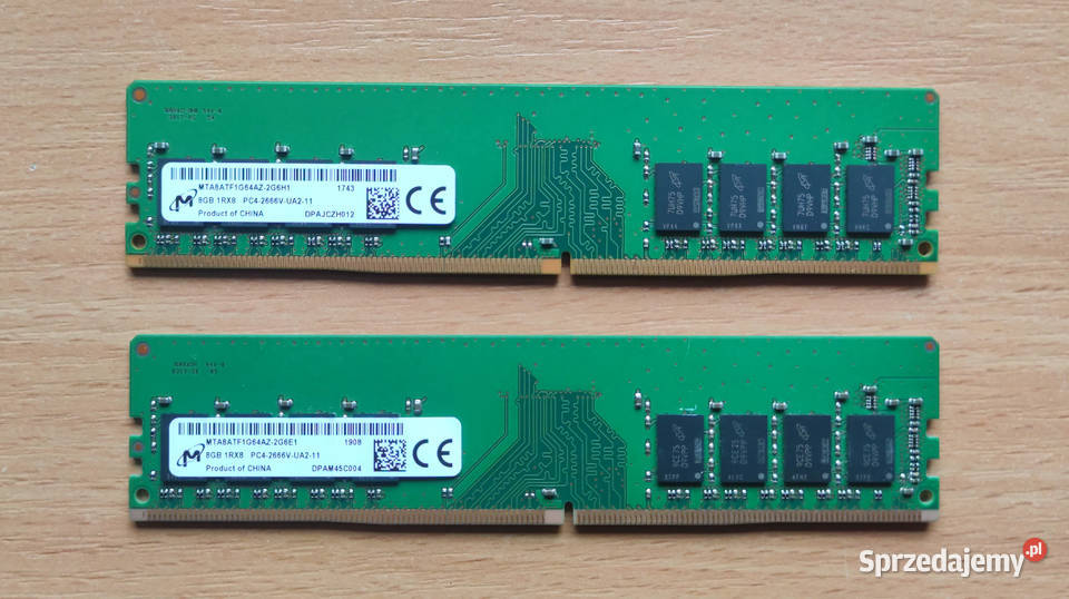 Micron 16GB 2x8GB 2666MHz CL19 Pamięć RAM do PC mazowieckie