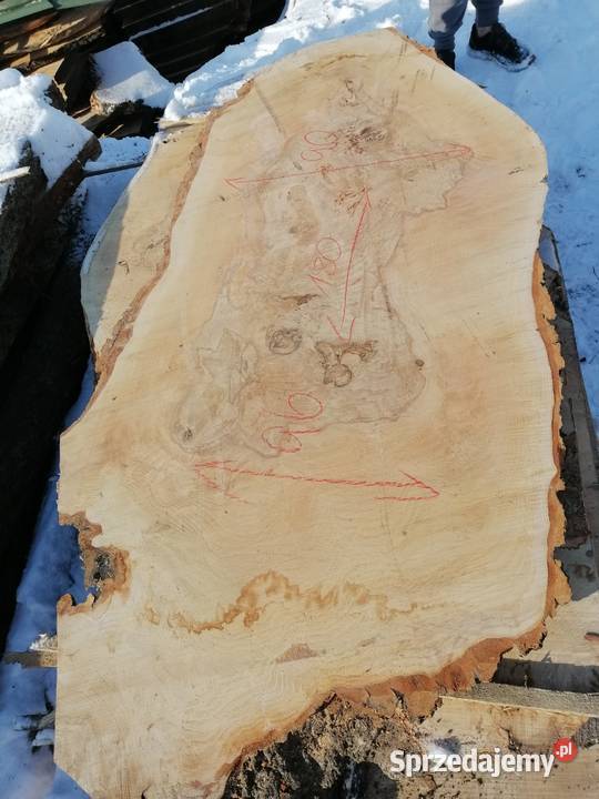 monolit 200x100x115x92 jesion stół blat Dąb