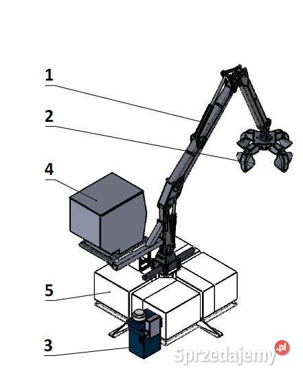 Żuraw hydrauliczny stacjonarny wolnostojący HDS