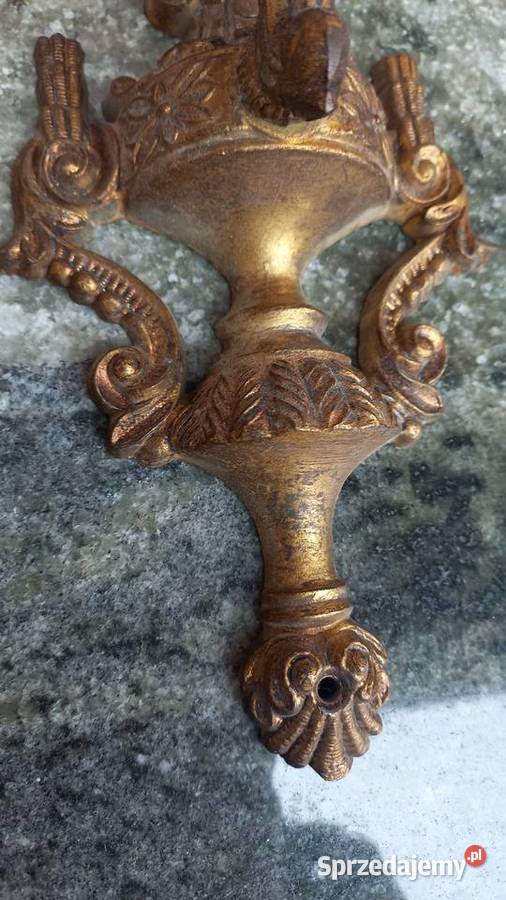 Kinkiet mosiężny 2 Lampka nocna metalowa Gawroniec