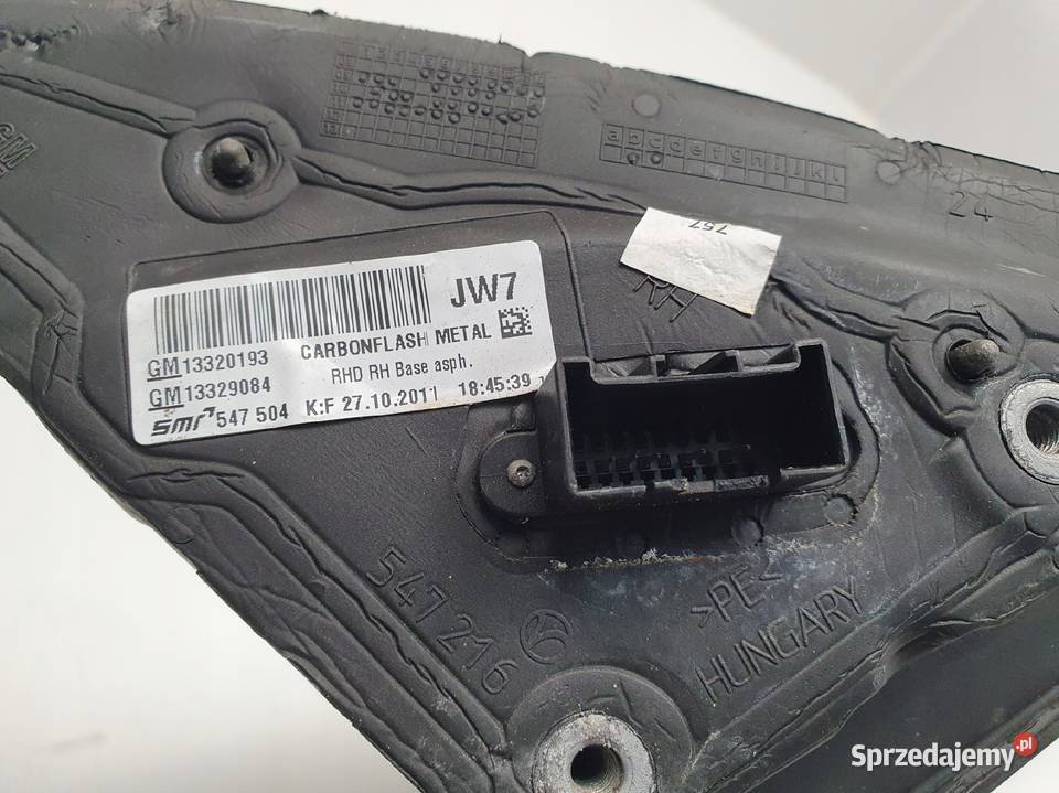 LUSTERKO PRAWE Opel Insignia A 0817r PASAŻERA 5 osobowe lubelskie Rudka