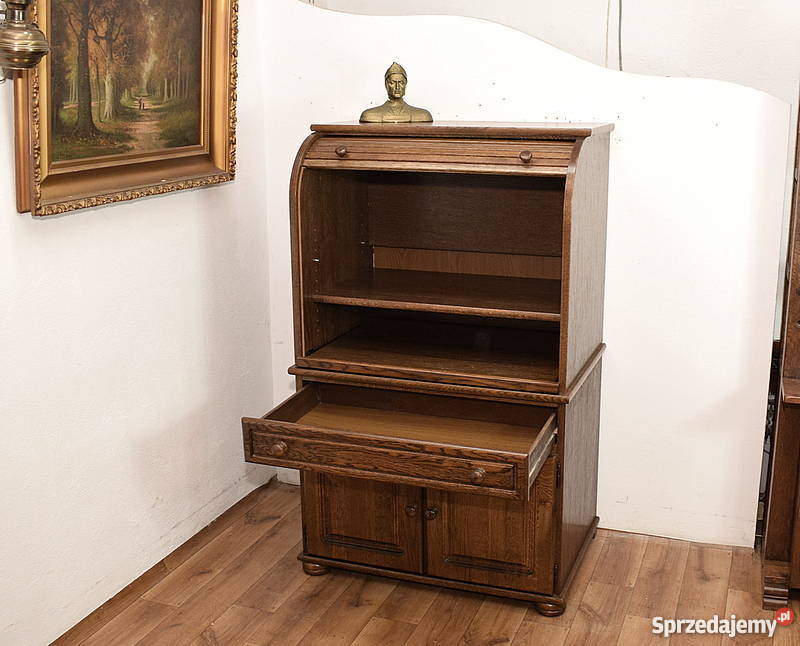 SEKRETARZYK SEKRETERA BIURKO SZAFKA KOMPUTER DĄB Meble Świdnica sprzedam